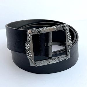 Diesel Black Leather belt size 85cm